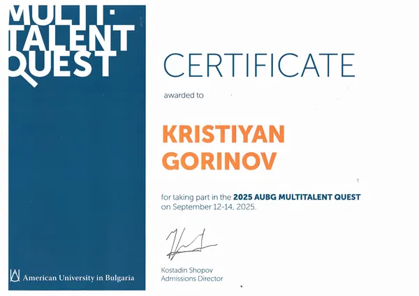 Certificate