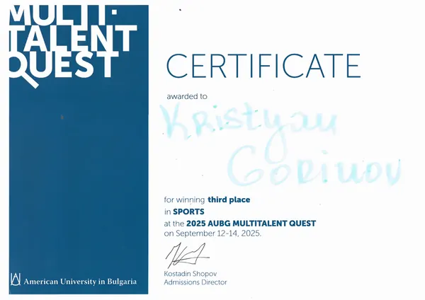 Certificate