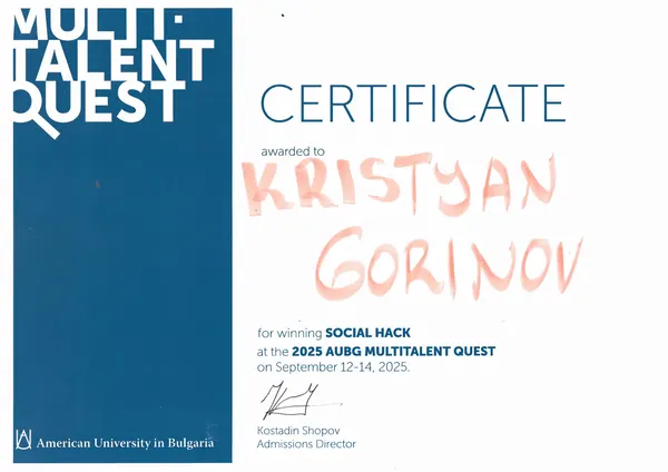 Certificate